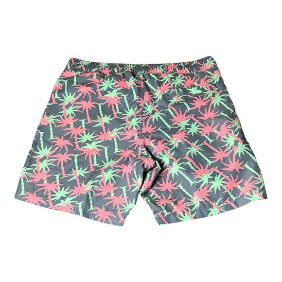 Surf Society Swim Trunks Mens Medium AOP Beach‎ Palm Trees Surf Print Mesh Lined - Picture 2 of 5
